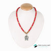 TCC™ Red Coral (Lal Moonga) & Sandalwood With Stainless Steel Hanuman ji Pendant